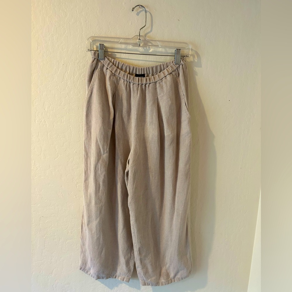 Eileen Fisher waffle linen pants✨
